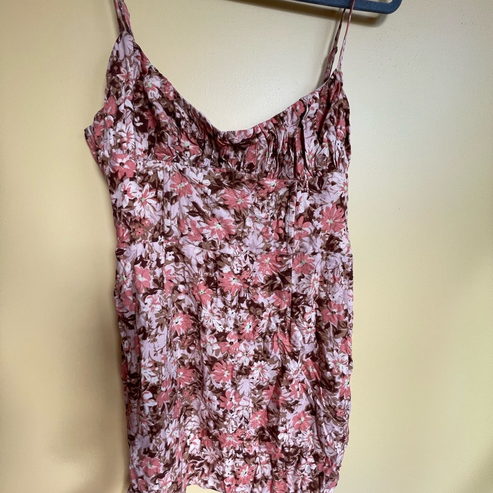 Floral Camisole in Pink and Brown